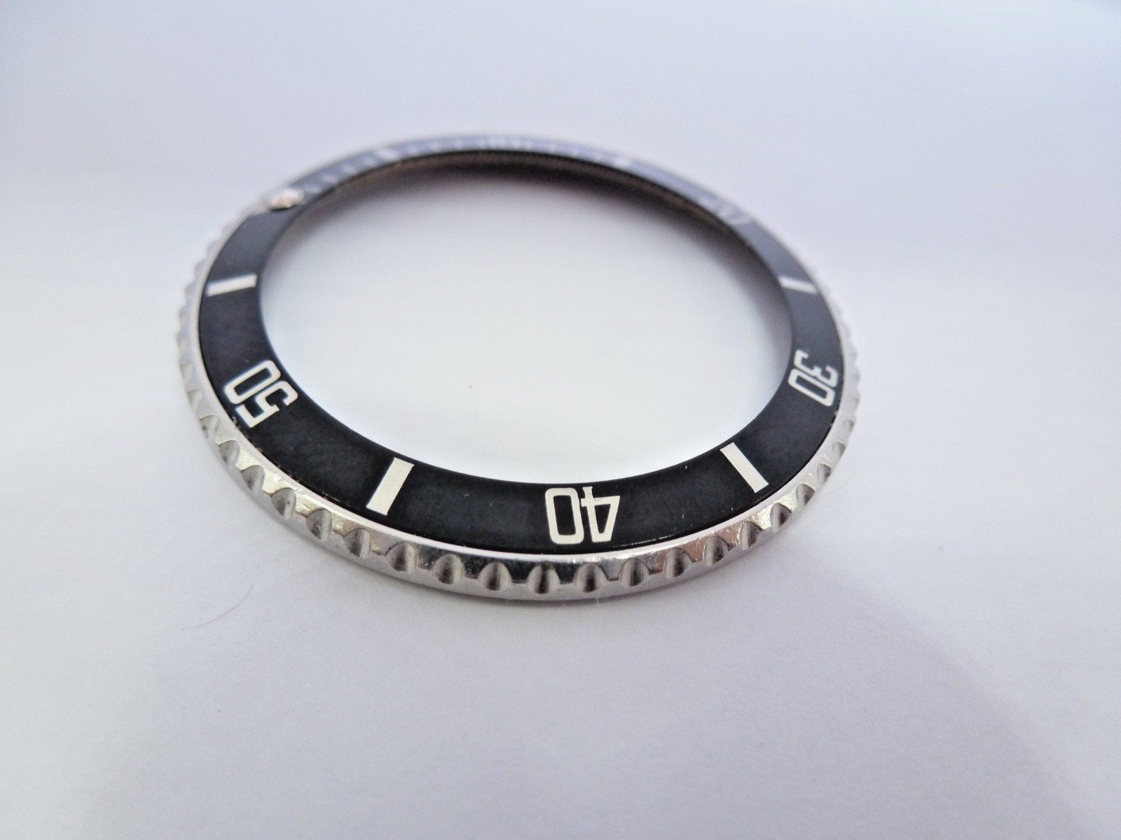 Genuine Rolex Submariner 16610/16800 complete bezel with insert vintage used –
