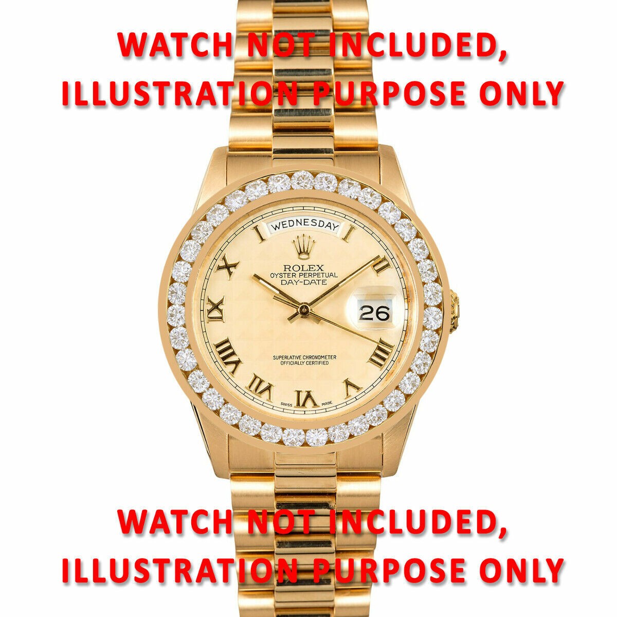 MENS 4CT CHANNEL SET NATURAL DIAMOND BEZEL 14KY FOR ROLEX DATEJUST WATCH