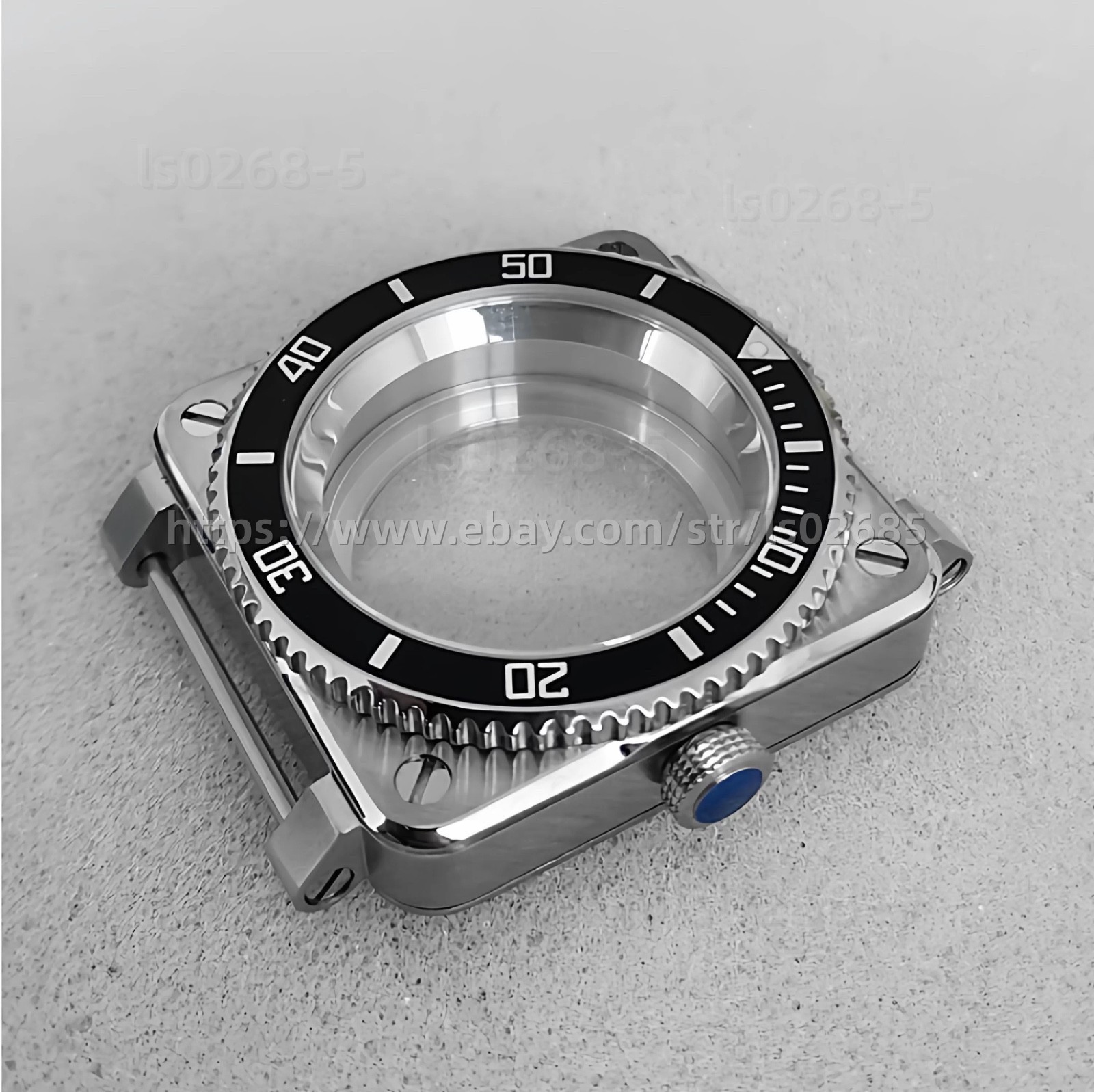 42mm Square Stainless Steel Sapphire Glass Solid Watch Case For NH35/36