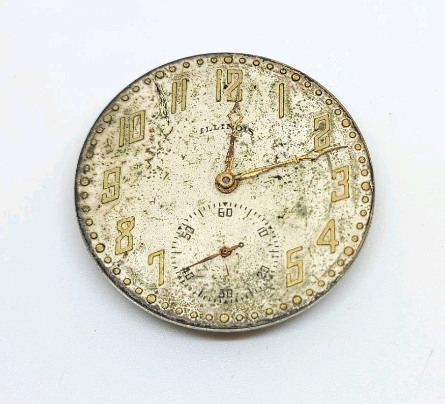 1922 Illinois Model 3 Grade 405 17J 12s Pocket Watch Movement For Repair