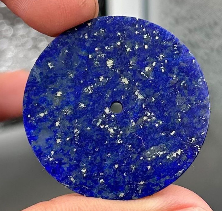 Watch Dial, natural Blue Lapis lazuli, 33 mm Round, Gemstones Round Flat Disk