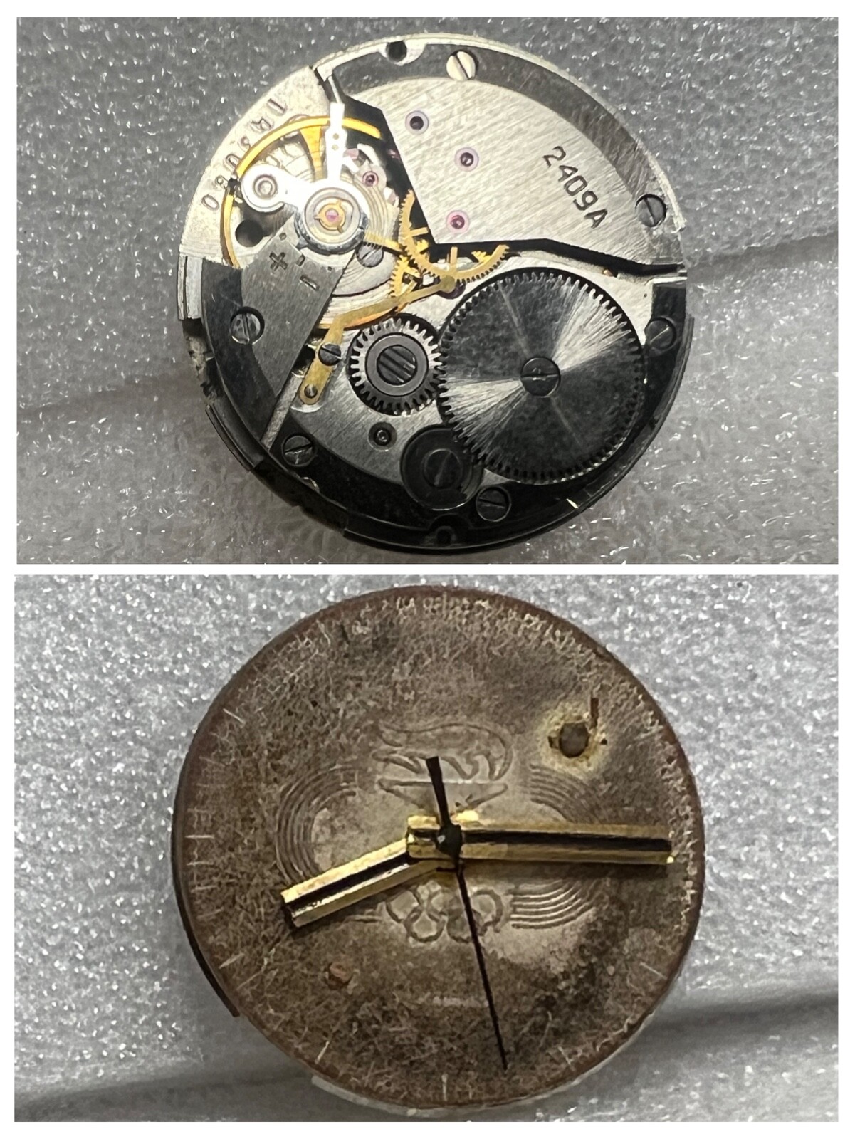 Watch movement USSR Vostok Cal.2409A plus Dial.For parts.