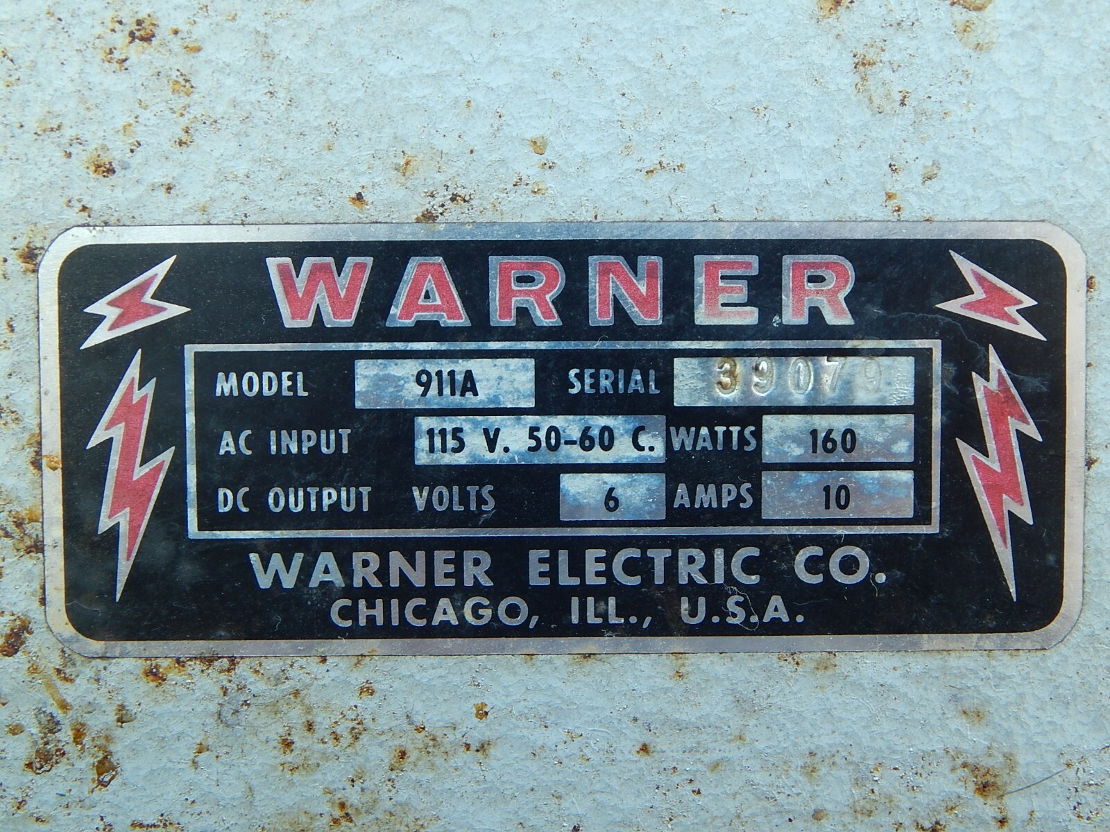 Vintage Watchmakers and Jewelers Warner Electroplater Power Supply Model: 911A