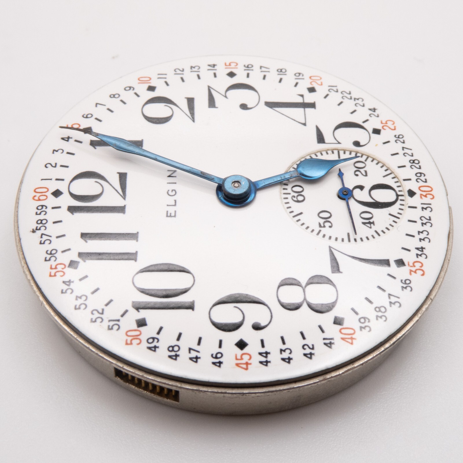 Elgin Grade 387 16-Size Antique Pocket Watch Movement, Mint Montgomery Dial