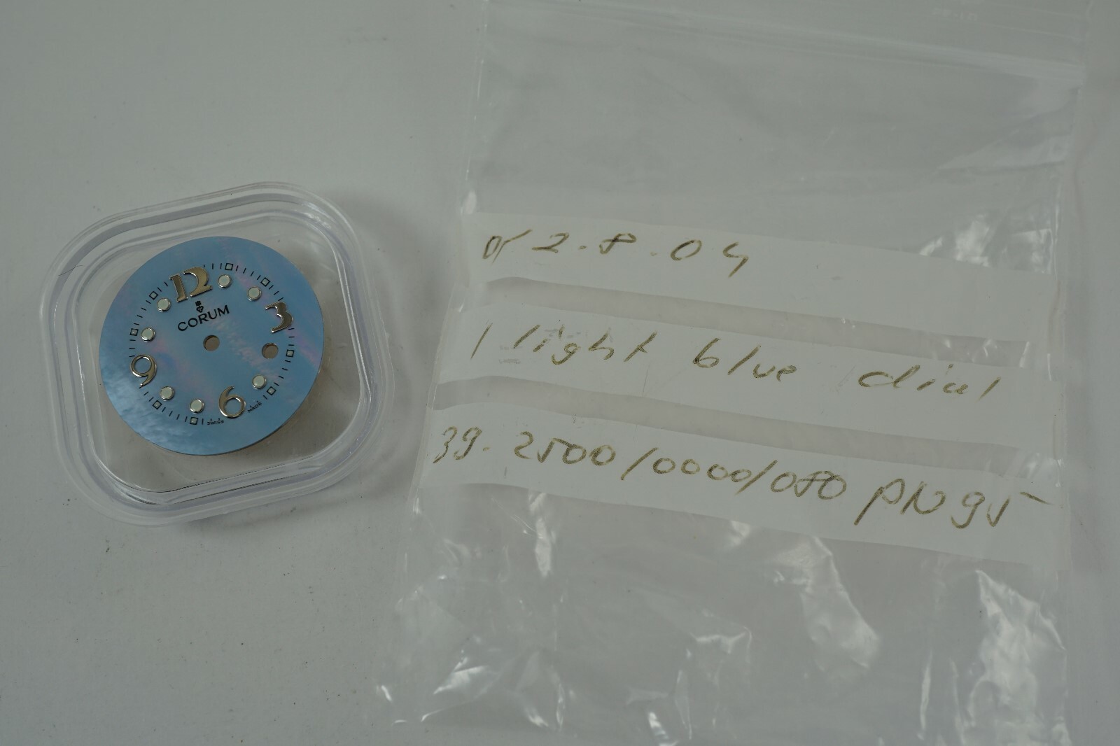 CORUM LADIES BUBBLE LIGHT BLUE MOTHER OF PEARL DIAL ONLY NEW OLD STOCK C. 2000’S
