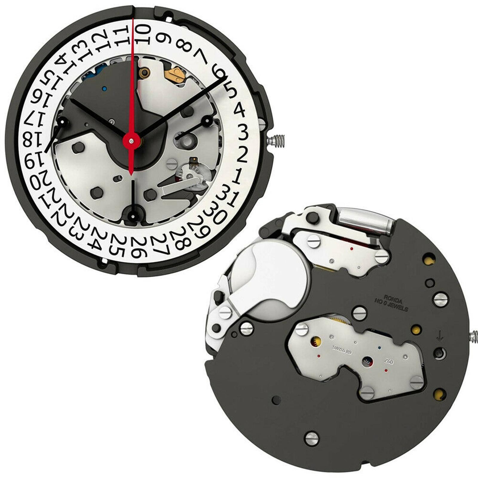 Date @ 4 Quartz Watch Movement With Stem Replacement Parts For Swiss Ronda Z60