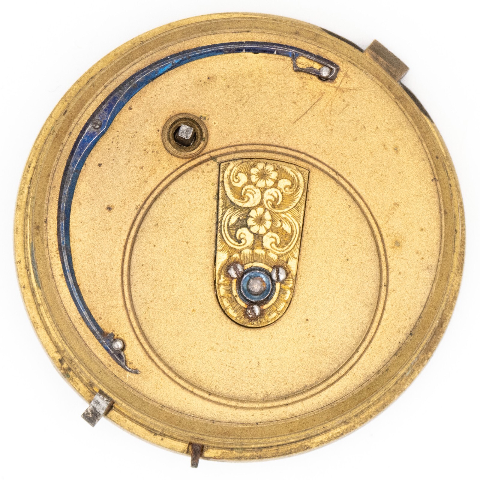 M.I. Tobias & Co. of Liverpool English Antique Fusee Pocket Watch Movement
