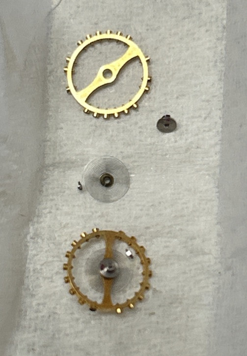 VINTAGE BULOVA 5AH #54 COMPLETE & INCOMPLETE BALANCE WHEELS, LOT OF 2