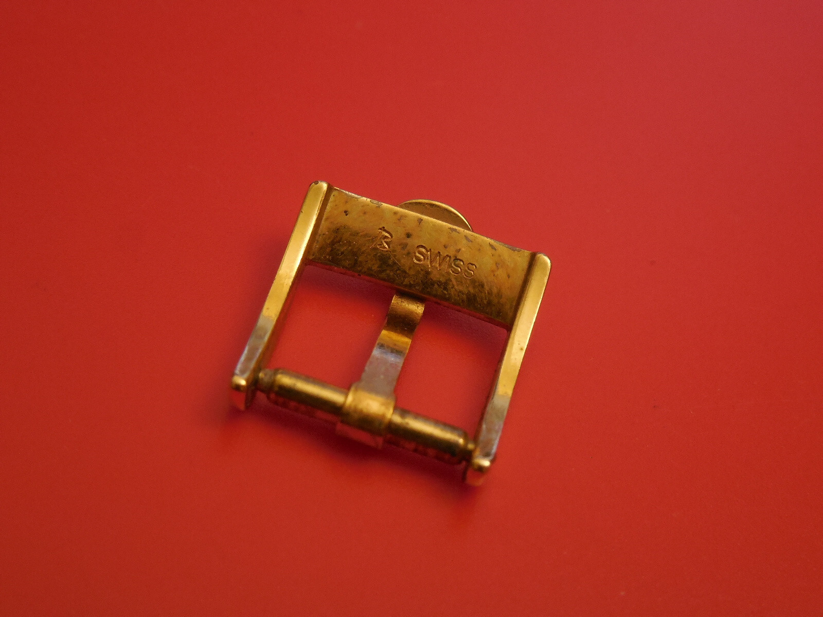GENUINE CONCORD 12MM / 14MM GOLD TONE BUCKLE FOR LEATHER STRAP BAND BRACELET