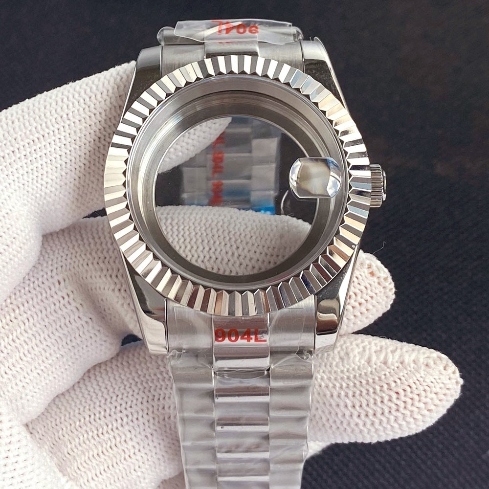 200M Dive 36mm 39mm Fluted Watch Case Sapphire Fit NH35 PT5000 Stainless Steel