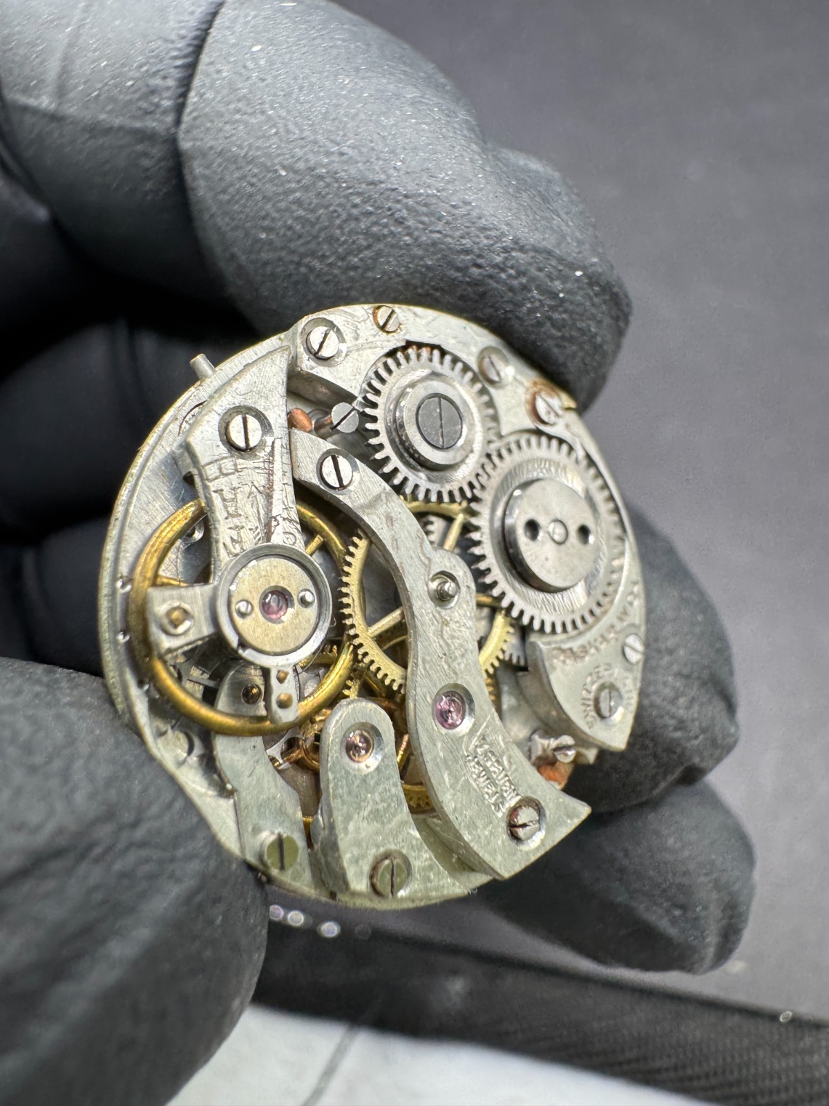 Vintage PASKAR Watch Co Art Deco 7 Jewels Swiss Movement PARTS or REPAIR 23.5mm