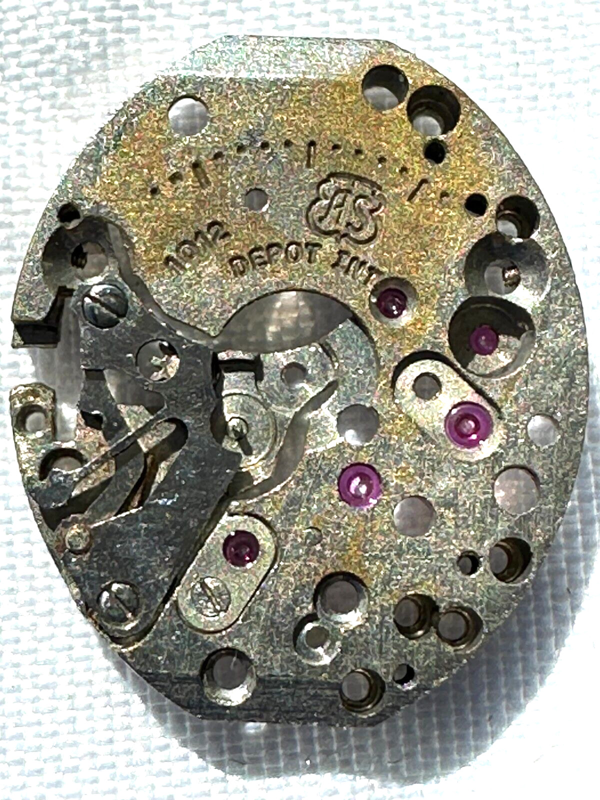 Vintage Bulova 5AB Mechanical Movement PARTS ONLY Assemblage Art Steampunk 21-11