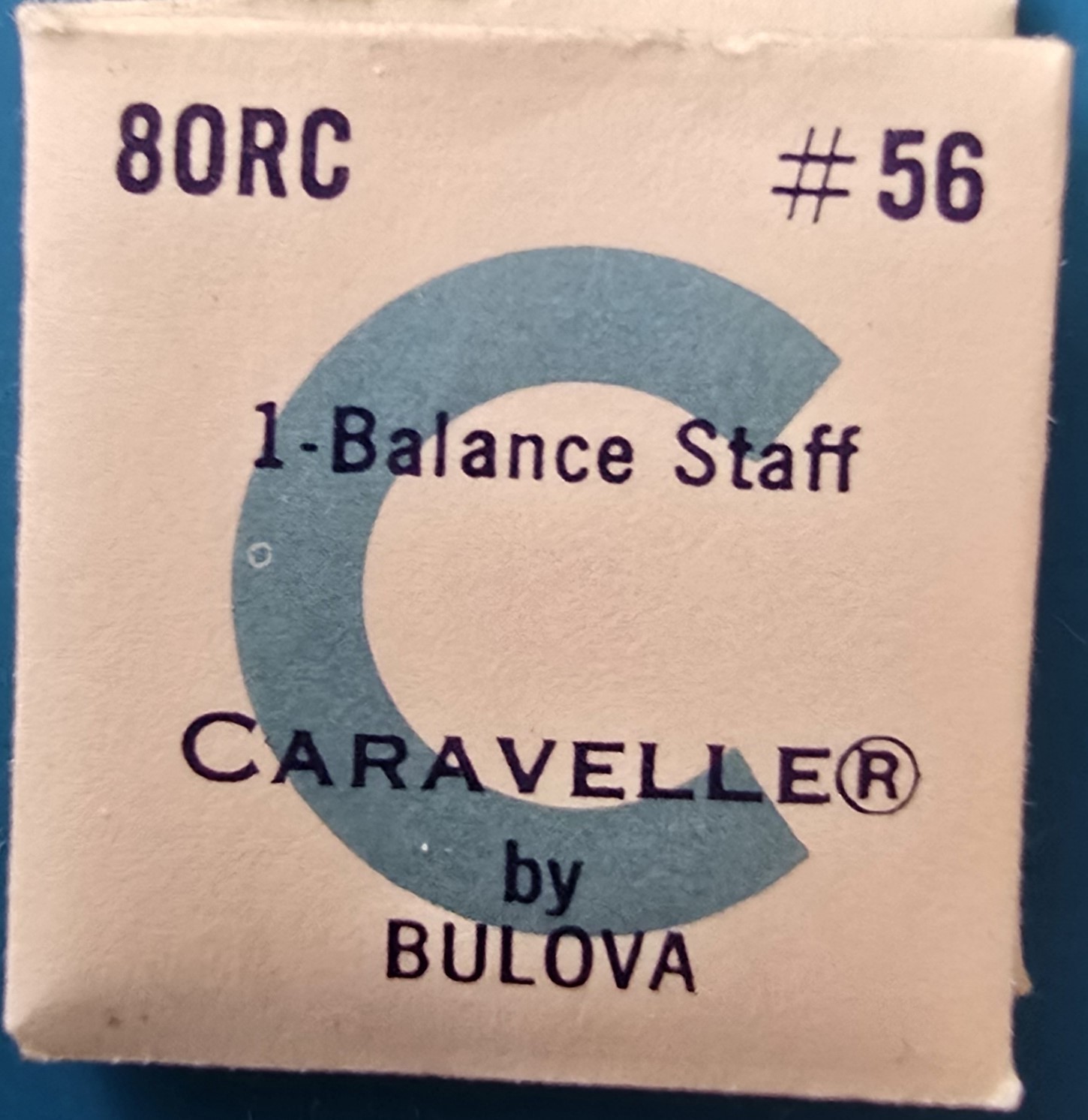 Caravelle Cal. 80RC #56 Balance Staff NOS