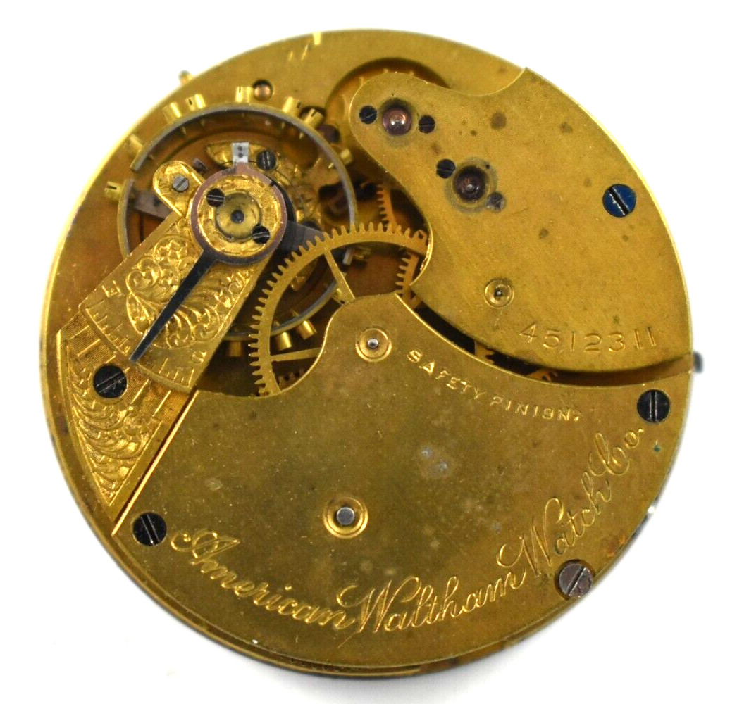 Vintage Waltham Grade 12 14s 11J Hunting Pocket Watch Movement lot.wc