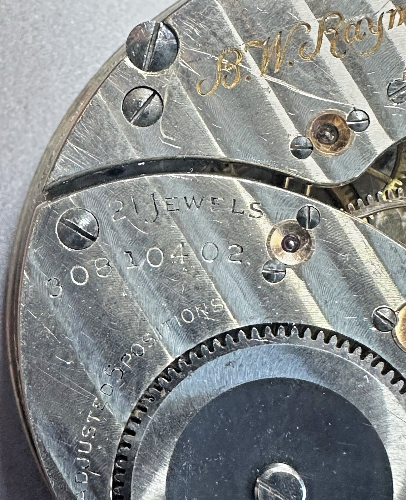 * 1928 16S ELGIN B W Raymond 478 M. 15 21J 5 Adj RR Movement BALL Reg. T97