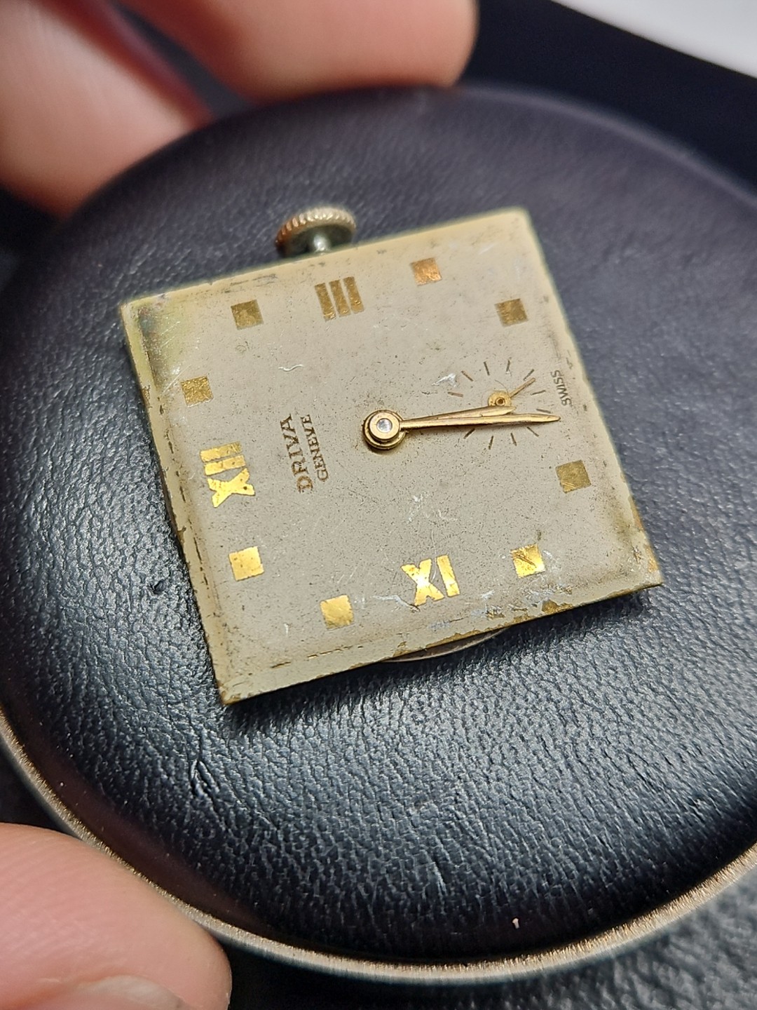 Vintage Driva Geneva 17j Manual Wind Watch Movement FOR PARTS/REPAIR
