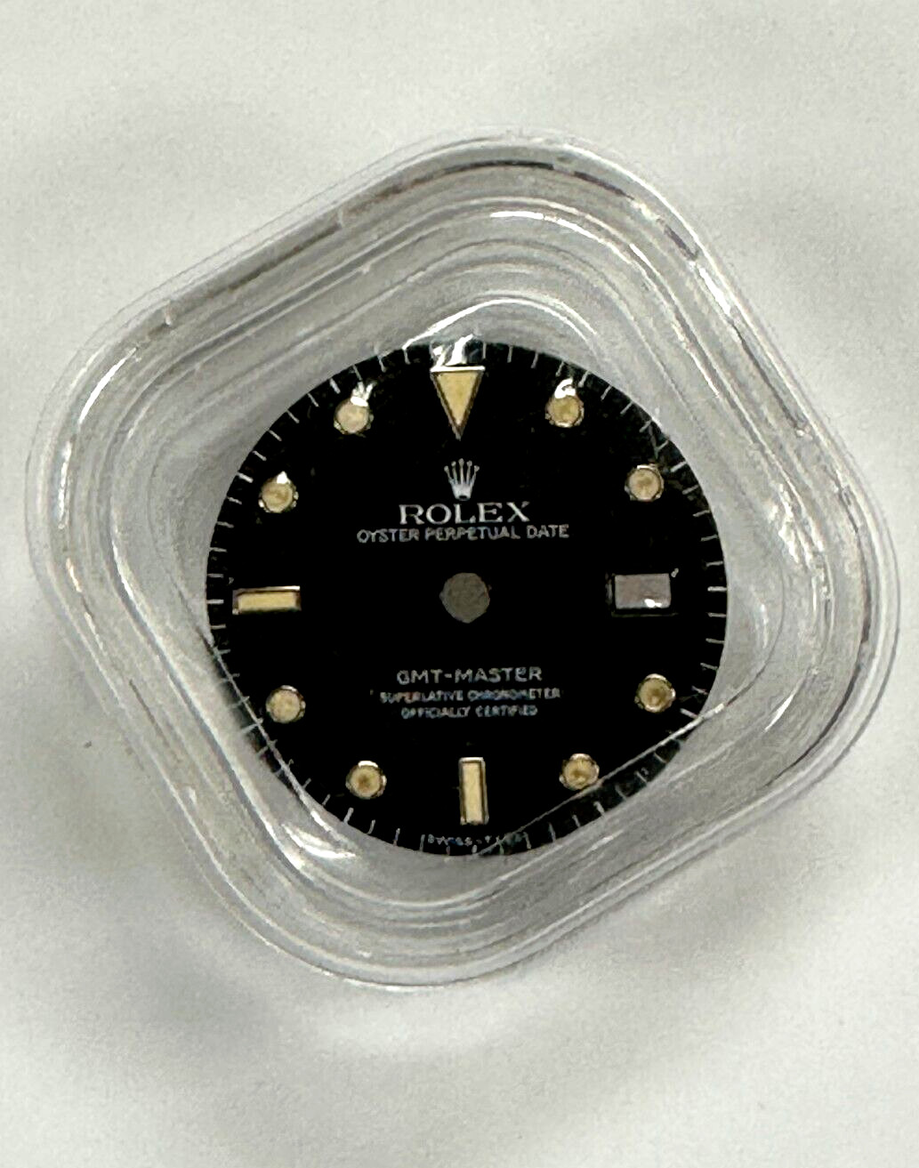 RARE ORIGINAL Vintage Rolex GMT-MASTER Black GLOSSY SPIDER Dial Never Refinished