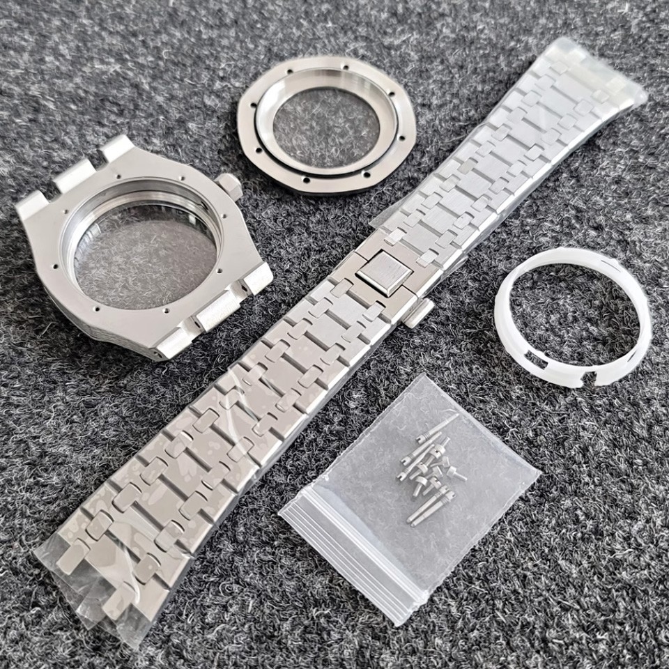 41mm Stainless Steel Watch Case Strap Sapphire Glass For NH35 NH36 4R Movement