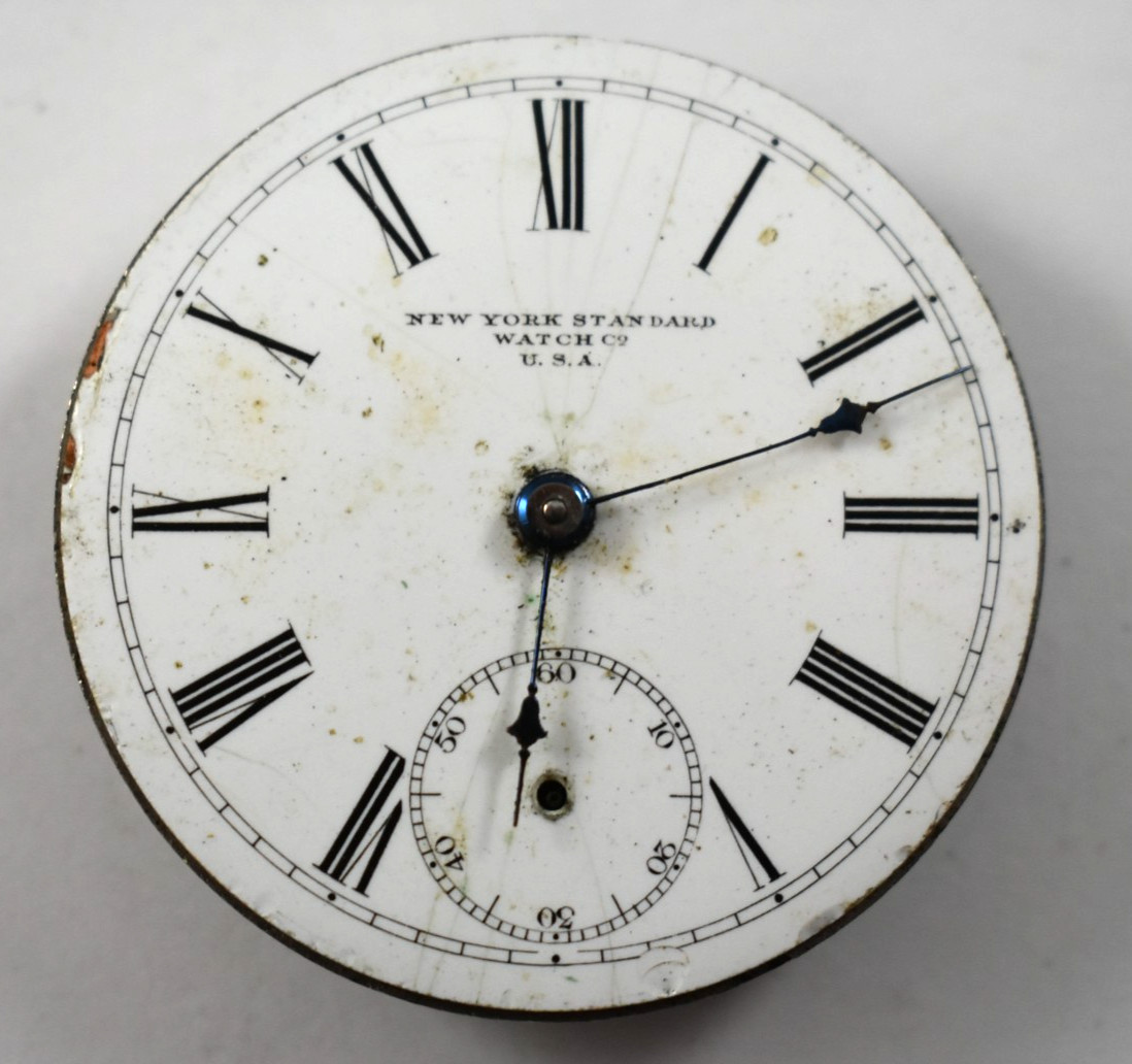 Vintage New York Standard Watch Co 16s Hunting Pocket Watch Movement lot.rb