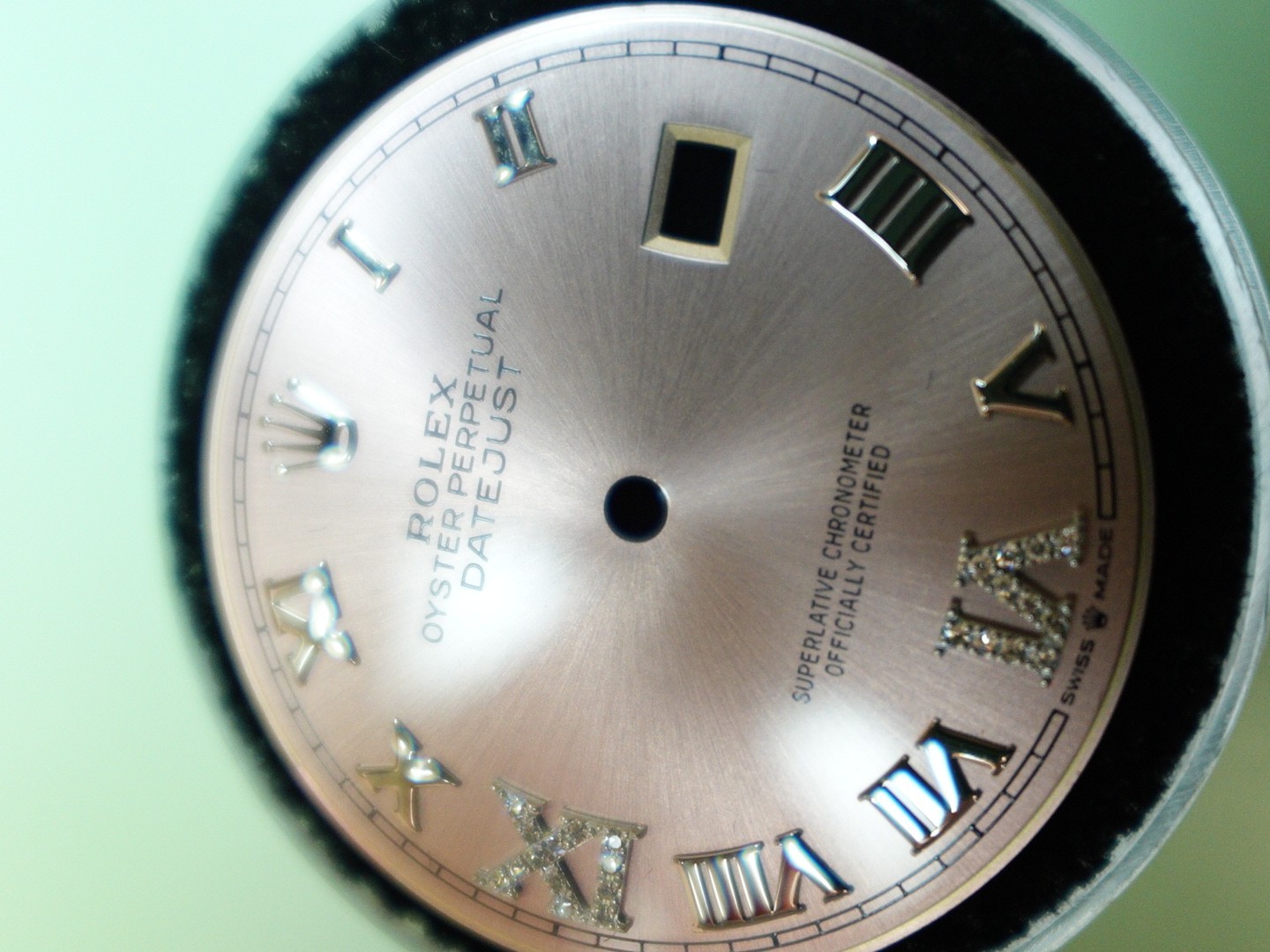 Rolex Custom Pink Diamond Dial w/ Roman Numerals 36mm 126234