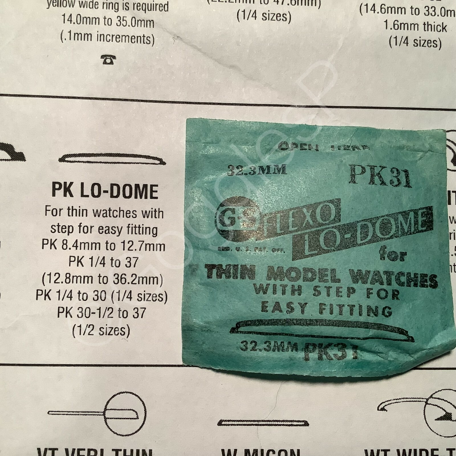 GS PK Lo-Dome Acrylic Crystal w/Step for Easy Fitting (Select Size)