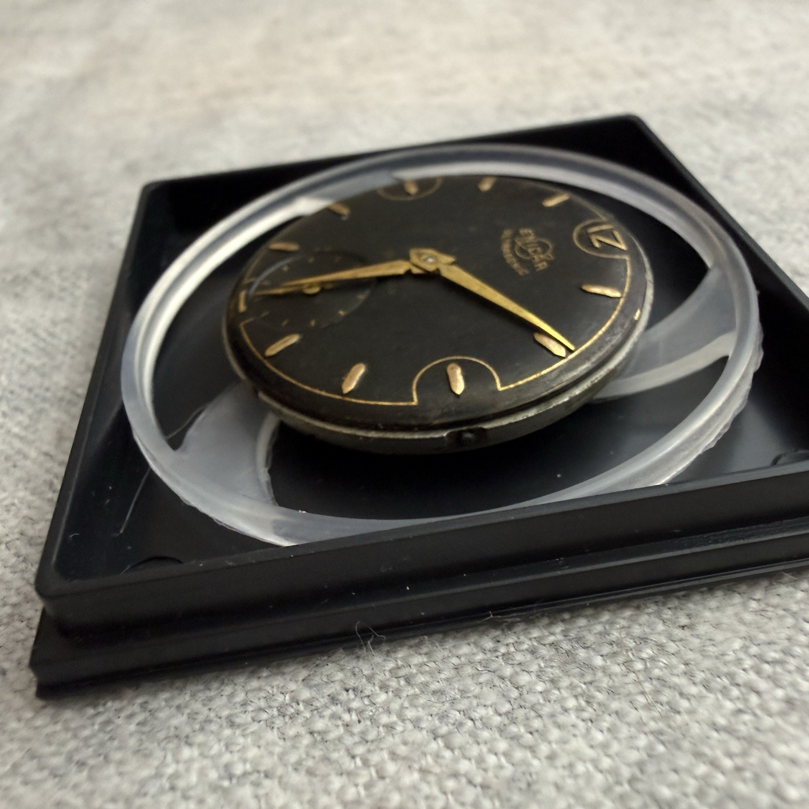 Enicar Ultrasonic 17 Jewels Manual Movement Dial Hands Parts Repair Swiss