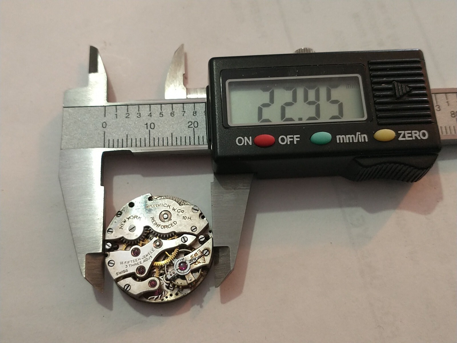 Vintage Warwick Watch Movement AS-IS Condition