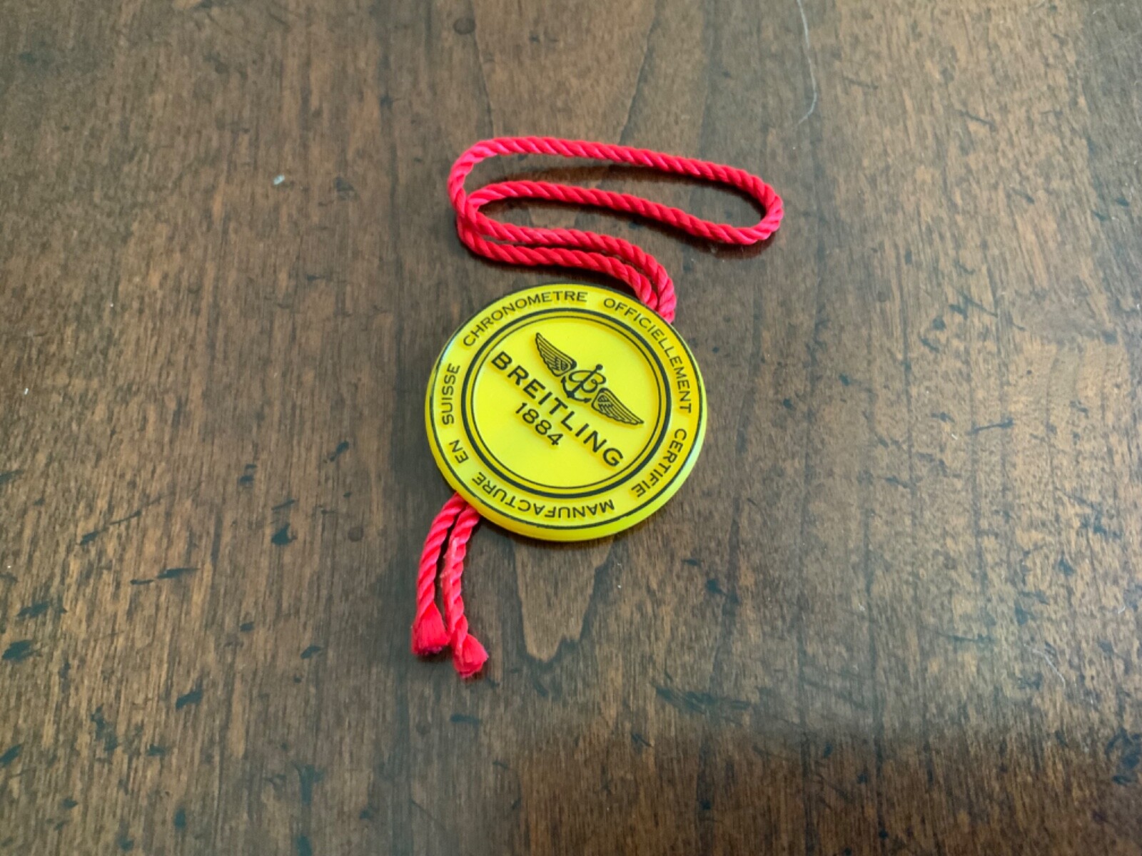 BREITLING Swiss Watch Officially Certified Chronometer Hang Tag ONLY ONE.