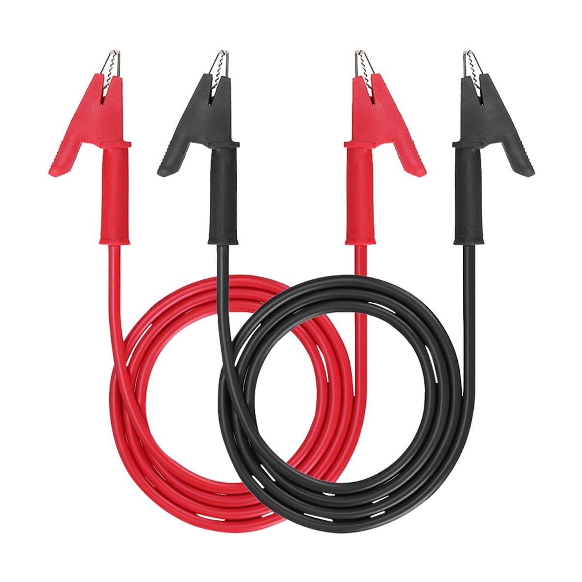 2PCS 14 AWG Double-Ended Alligator Clip Test Leads, 3.3ft/1m Crocodile Wire Cabl