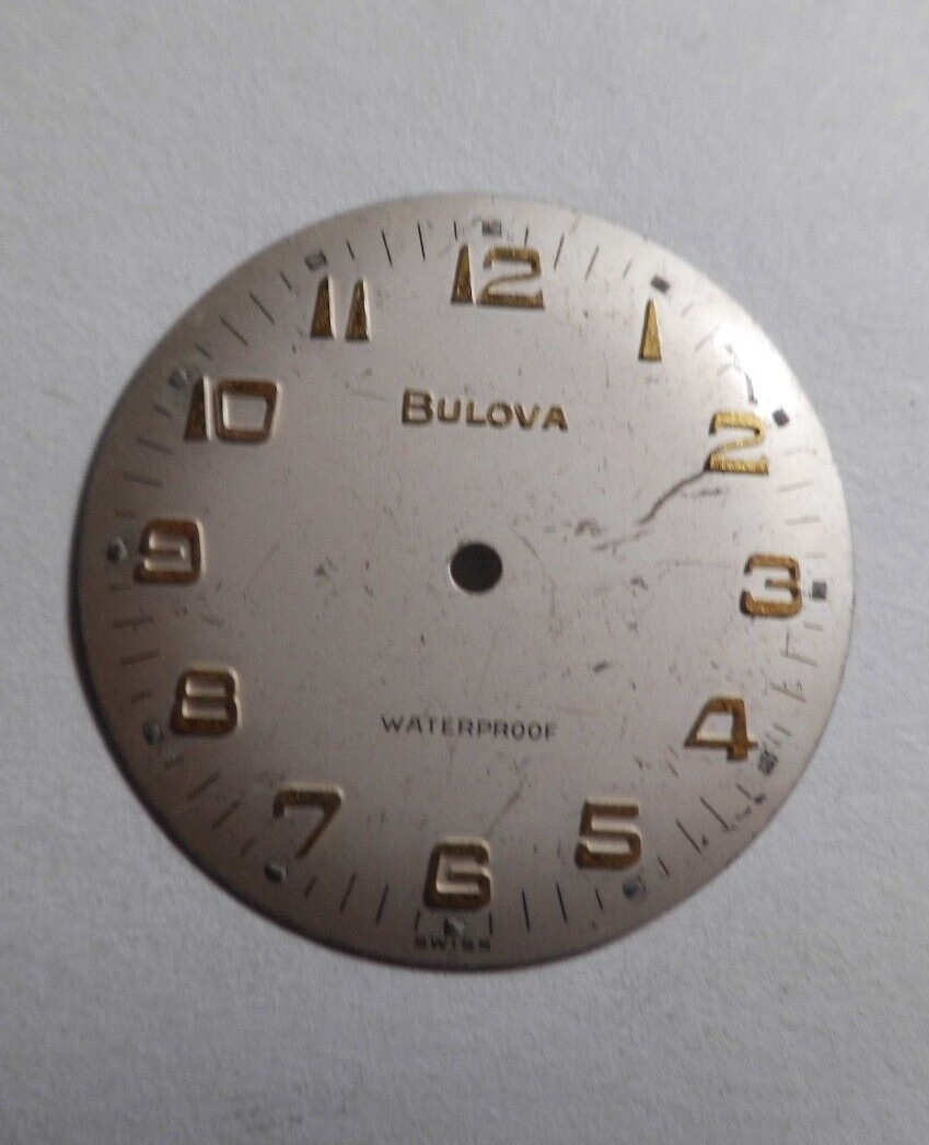 10 Old Watch Dials Lot (Bulova Ingersol Waltham Seth Thomas Lady Top Elgin Lot19