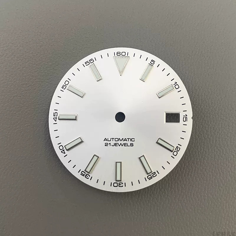 28.5mm No Logo Watch Dial Green Luminous For NH35 Movement Watch Parts