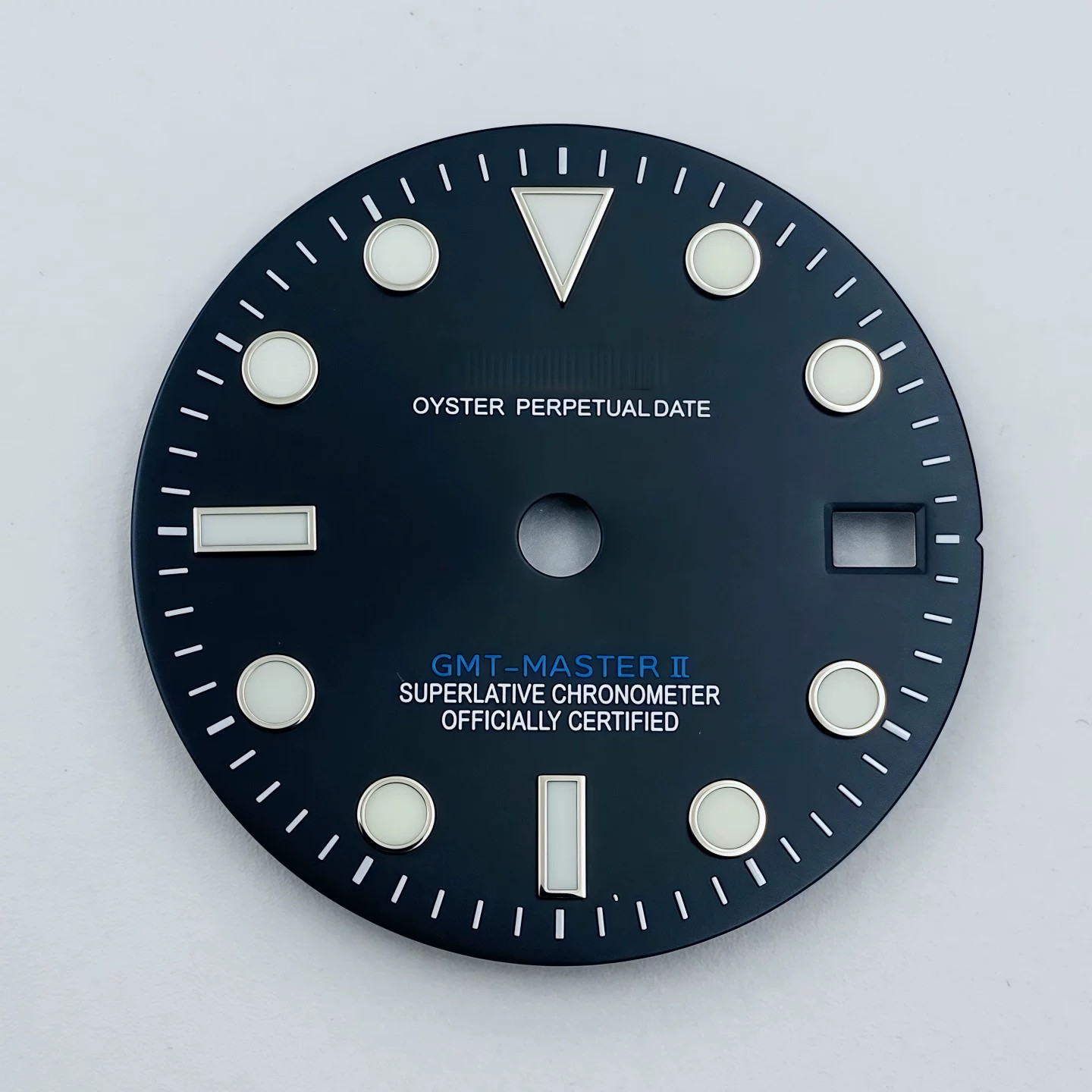 28.5mm GMT Master Watch Dial Ice Blue/Green Lume For NH34 Movement Watch Parts