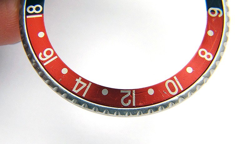 Genuine Rolex GMT-Master II 16710 Red Black Coke Watch Bezel & Insert Combo