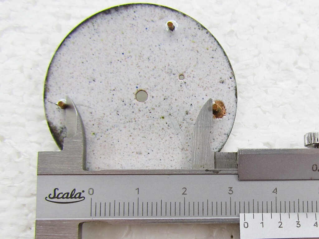 Invar Antique Swiss Original Porcelain Dial Watch-face 44,2 mm for Pocket Watch