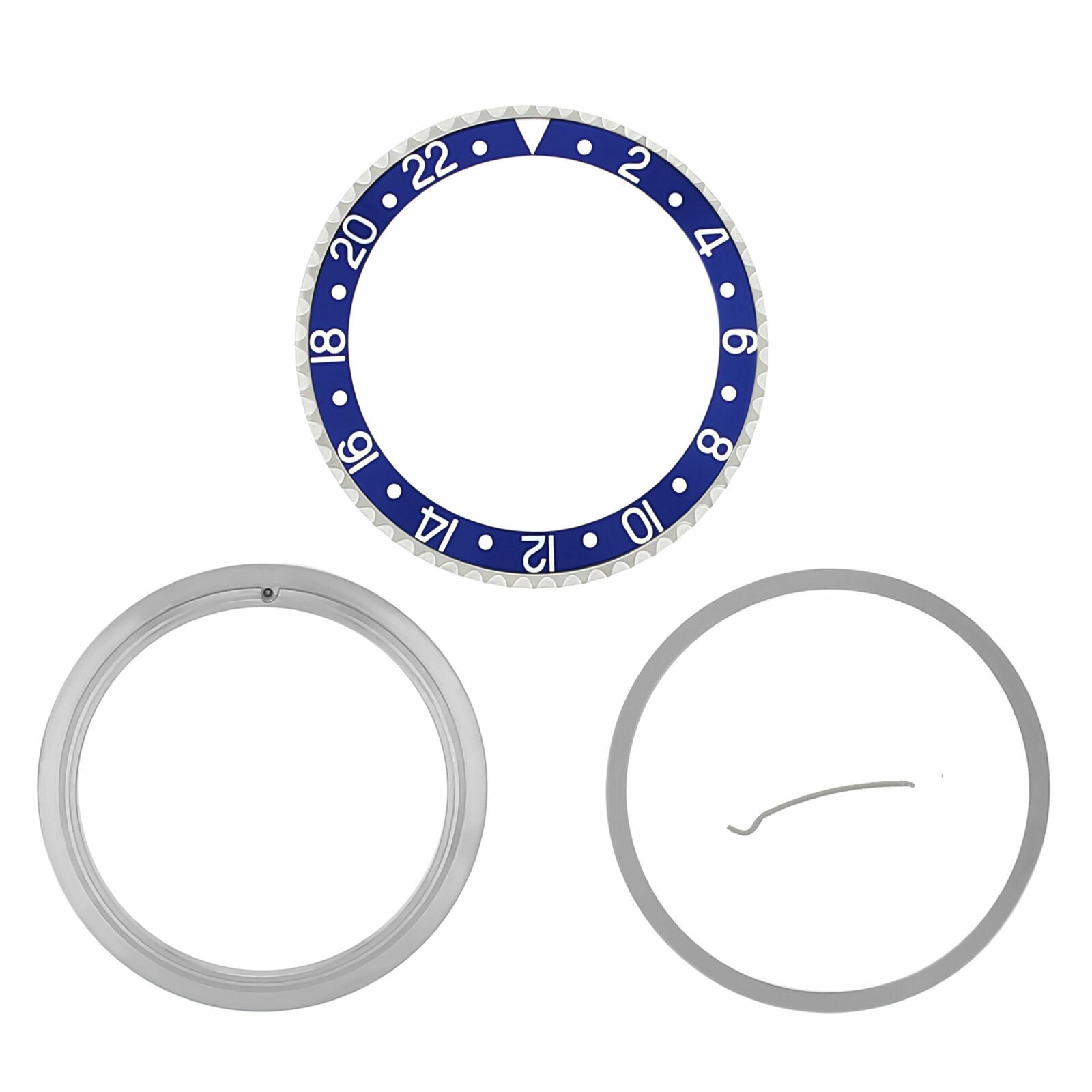 Blue Ceramic Replacement Bezel Insert 37.70mm x 30.70mm For Rolex GMT II