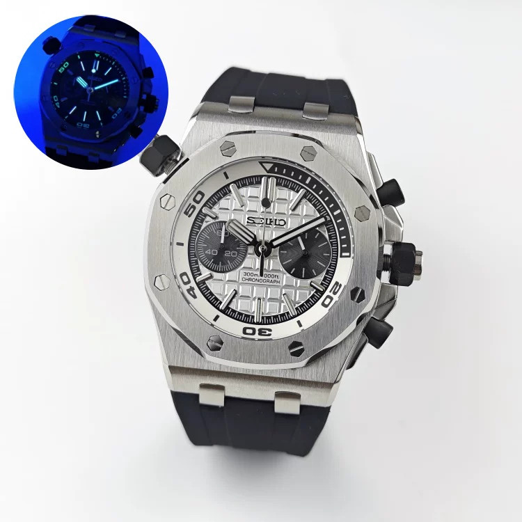30mm Farmhouse oak tree Watch Dial Green Lume For vk64 Movement Accessories