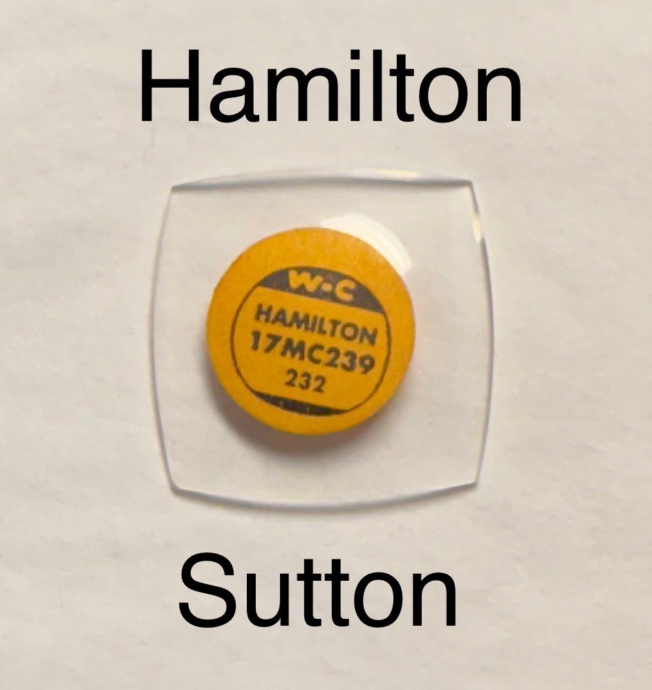 NOS Vintage 1950s Hamilton Sutton Glass Watch Crystal