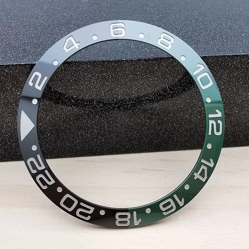 Black Green Ceramic Watch Bezel Insert For Rolex GMT Master II 126720VTNR
