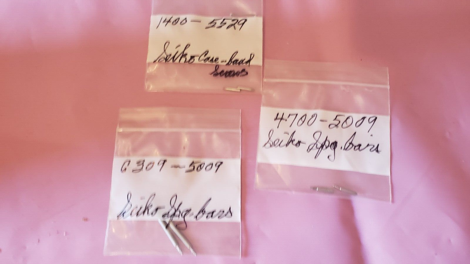 VTG LOT 70’s 80’s Seiko Watch Spring Bars case back screw # 6309-5009 1400-5529