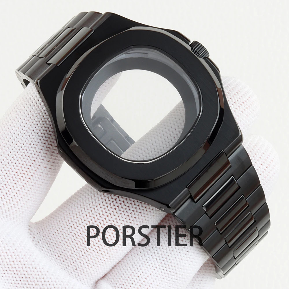 40mm Square Watch Case for Nautilus NH35 NH36 NH38 movement 30.5mm Dial Rose Gol