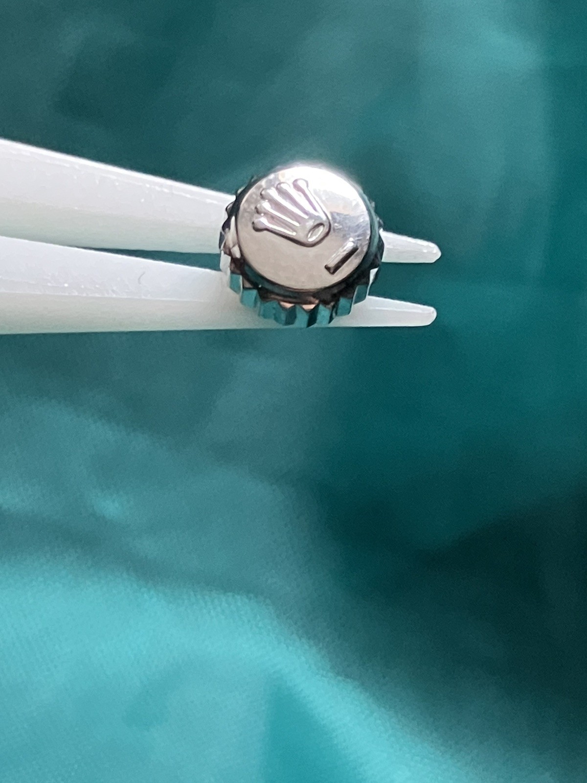 Genuine Rolex 6mm Steel twin lock Crown for Datejust 36 41 Etc. Preowned