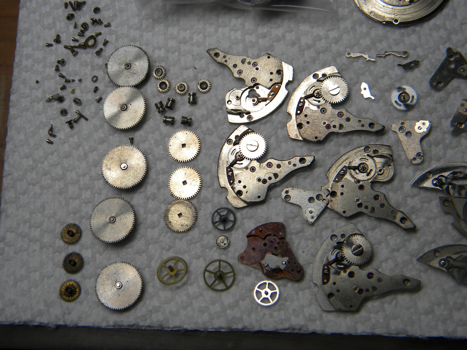 Lot of AS 1361 1361N Wrist Watch Movement Partials Pieces to Repair or Parts