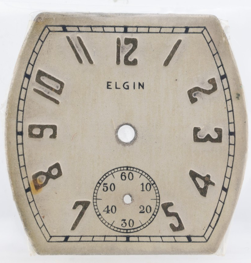 ELGIN ART DECO NOS WRIST WATCH DIAL 26.64×26.4mm (KX)