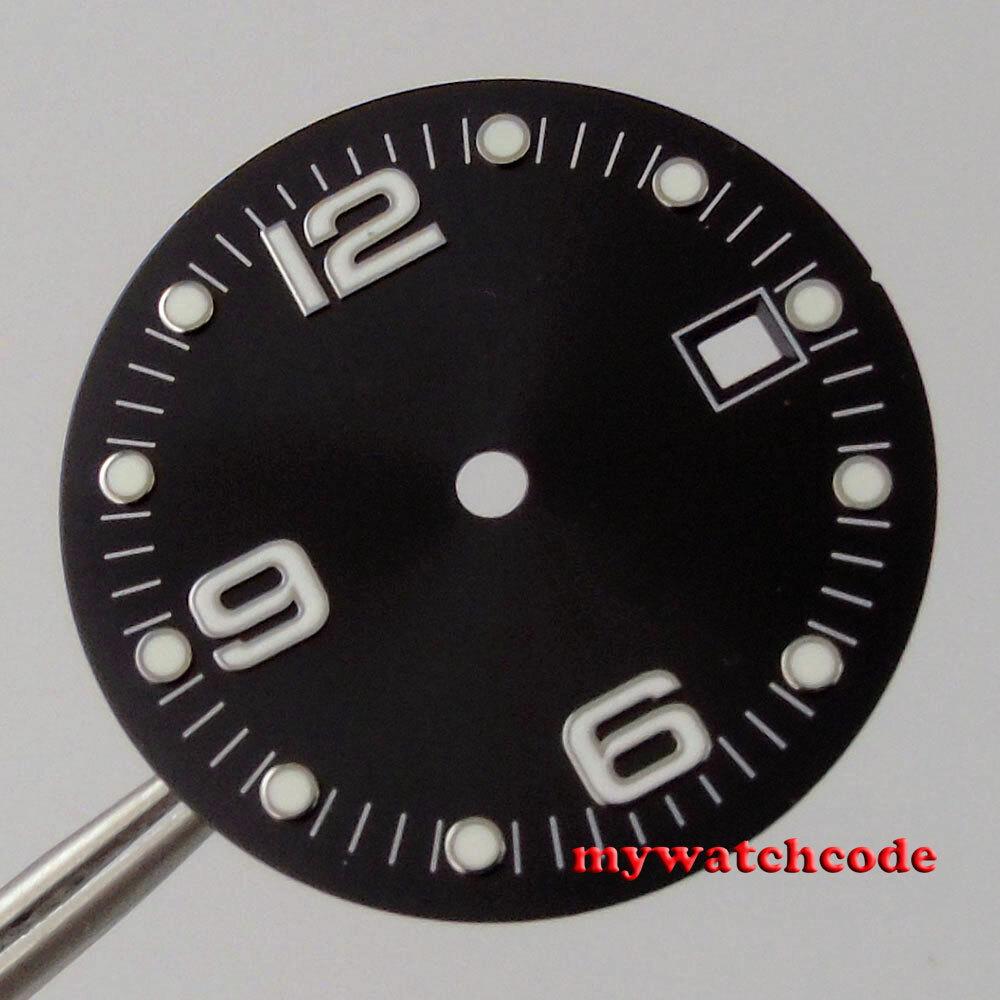31.5mm sterile black watch dial Fit ETA 2836 2824 DG2813 3804 Miyota 8215 8205