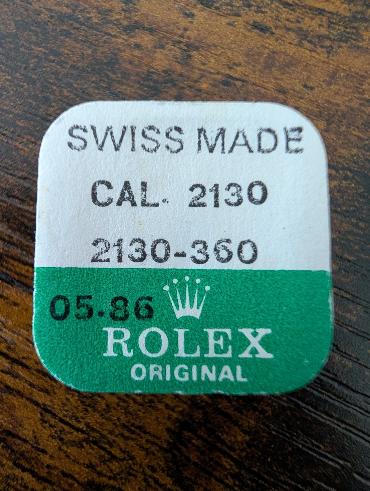 ROLEX- SECOND WHEEL – FACTORY SEALED-CAL 2130 PART 2130-360