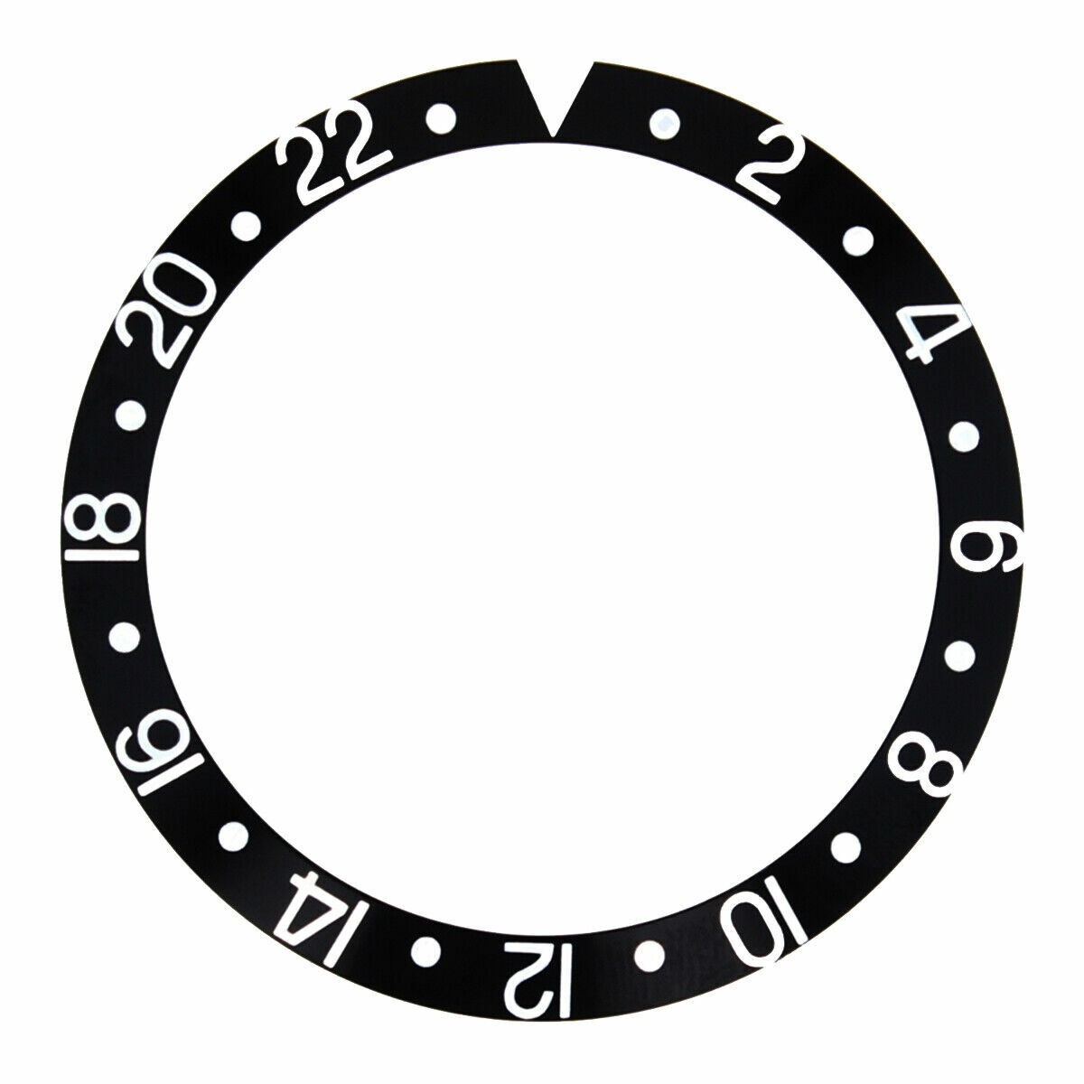 BEZEL INSERT FOR ROLEX GMT MASTER SAPAHIRE 16700 16710 16713 16718 16760 BLACK
