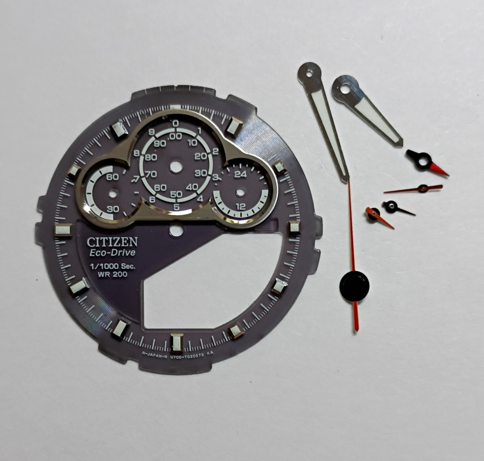 Citizen Eco-Drive Dial Gray w/ Hands Non-Numeric Metal U706-S070686