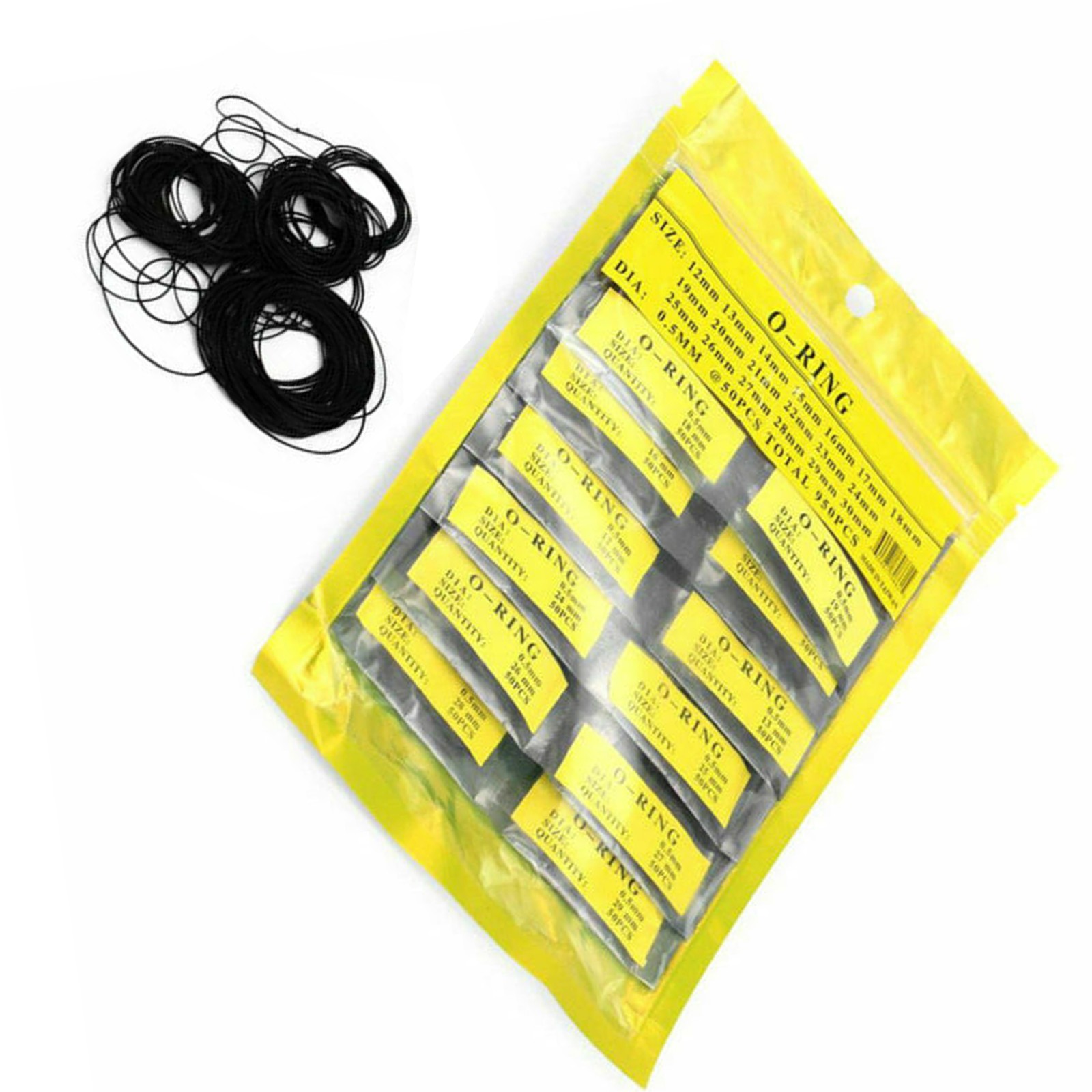 500Pack 31-40mm Rubber O-Ring Watch Back Cover Seal Gaskets Assortment 0.8mm DM