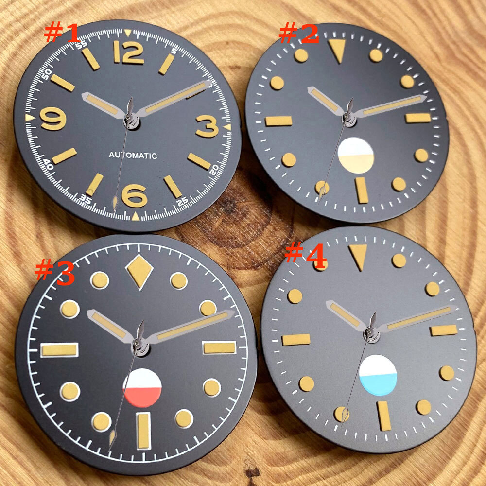 29mm Black Luminous Dial Fit 50-Fathoms Style NH35 NH36 2824 SKX007 movement