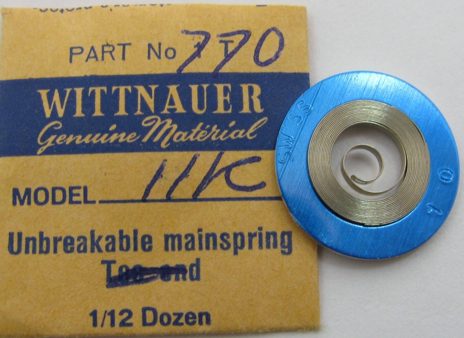 Wittnauer 11K manual winding mainspring #770